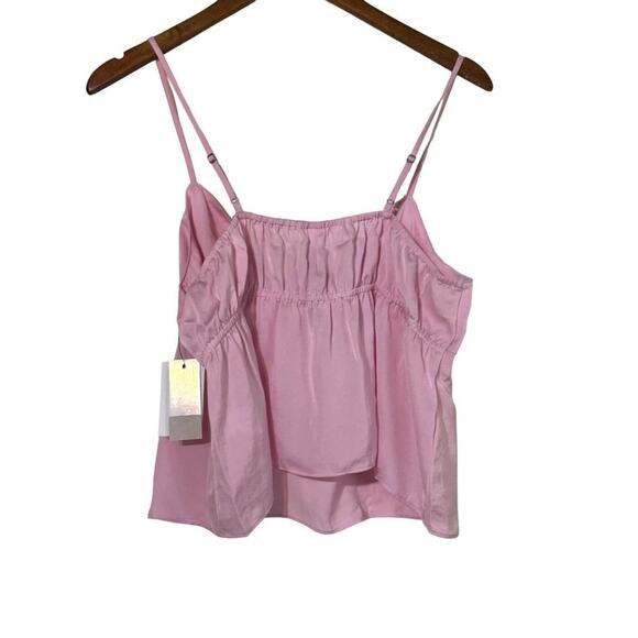 BP Pink Opal Tank Top Adjustable Straps Front Tie Bow NWT Jr Large - Picture 4 of 8